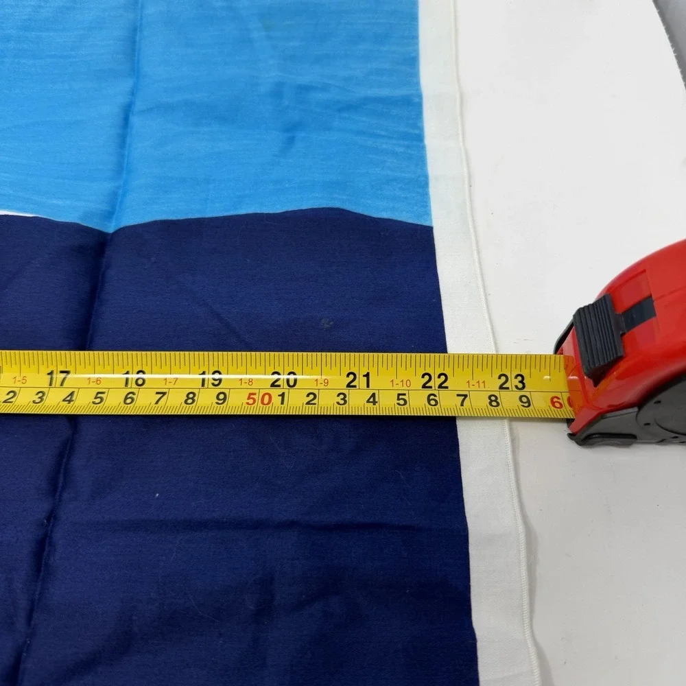 Vintage Courrèges Paris Cotton Scarf 1970s Surfer Wave Print 22